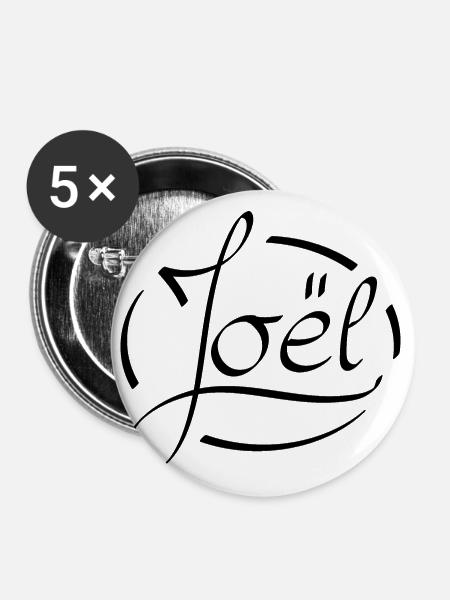 Joel - Buttons klein 25 mm (5er Pack) - Weiß