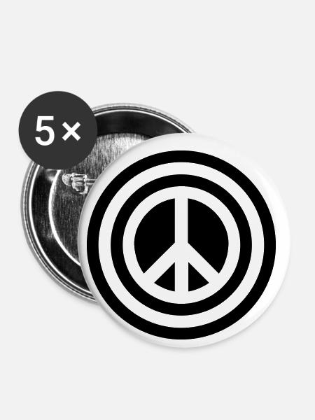 kreisicon32 - Buttons klein 25 mm (5er Pack) - Weiß