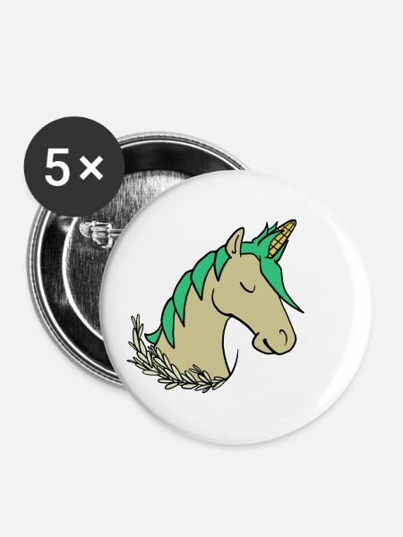 Uni-Mais - Buttons klein 25 mm (5er Pack) - Weiß
