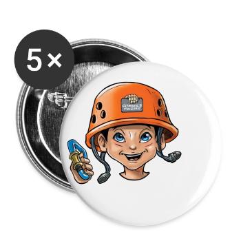 Little rock climber 2 - Buttons small 1''/25 mm (5-pack) - white - Front