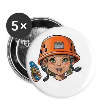 Little rock climber 1 - Buttons small 1''/25 mm (5-pack) - white - Front