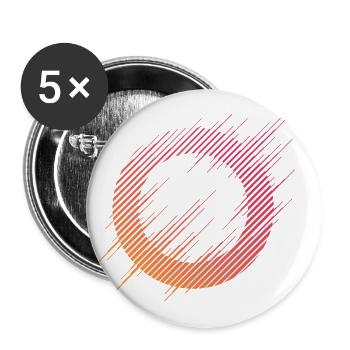CIRCLINES - Lot de 5 petits badges (25 mm) - blanc - Devant