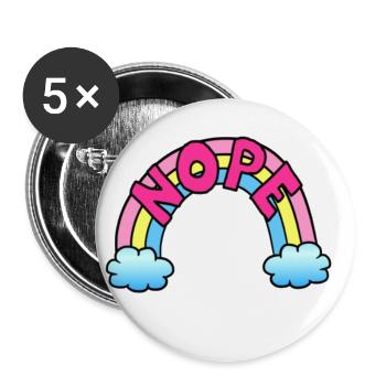 Arc-en-ciel, non? - Lot de 5 petits badges (25 mm) - blanc - Devant