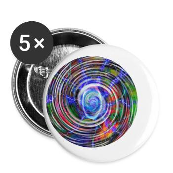 Lightning color ball, Blitz Farbenkugel - Buttons klein 25 mm (5er Pack) - Weiß - Vorne