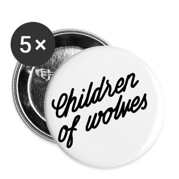 Children of Wolves – Freiheit und Wildnis - Buttons klein 25 mm (5er Pack) - Weiß - Vorne