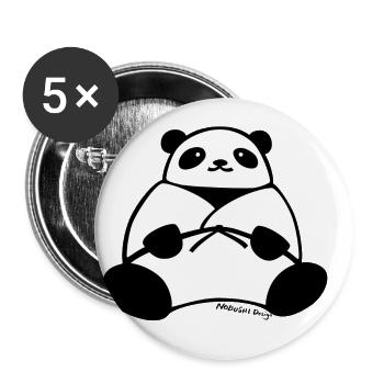Panda - Buttons klein 25 mm (5er Pack) - Weiß - Vorne