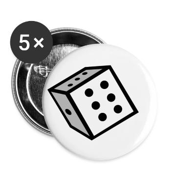 cube - Buttons small 1''/25 mm (5-pack) - white - Front