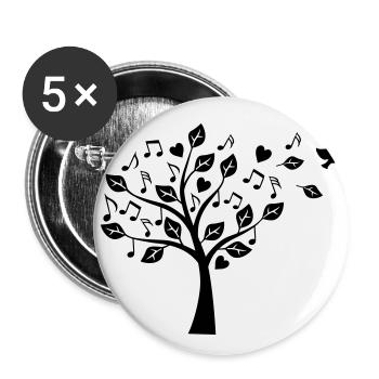 TREE - Buttons klein 25 mm (5er Pack) - Weiß - Vorne
