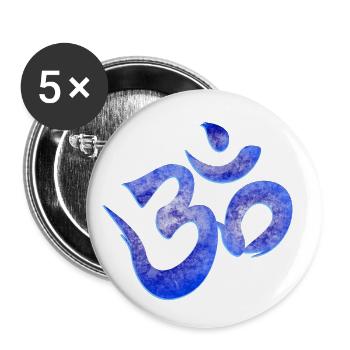 Namaste Spiritual Yoga - Lot de 5 petits badges (25 mm) - blanc - Devant