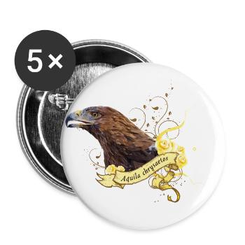 Golden Eagle - Buttons small 1''/25 mm (5-pack) - white - Front