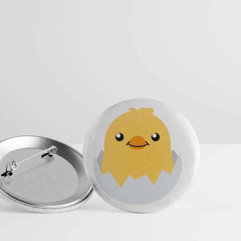 Piep chick Easter duck chicken chicken egg Easter egg Buttons small 1''/25 mm (5-pack)