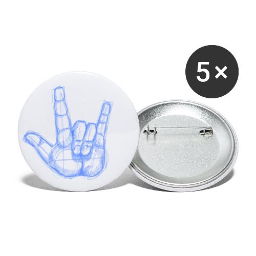 Sketchhand ILY - Buttons klein 25 mm (5er Pack)