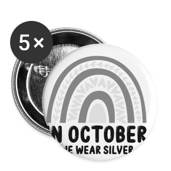 Dyslexia Teacher for Legathenia Therapists - Buttons small 1''/25 mm (5-pack) - white - Front