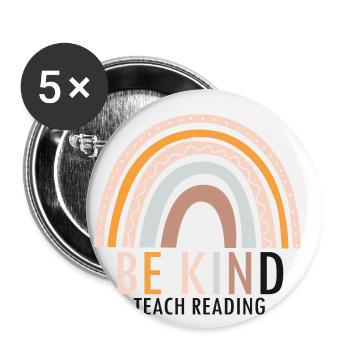 Dyslexia Teacher for Legathenia Therapists - Buttons small 1''/25 mm (5-pack) - white - Front