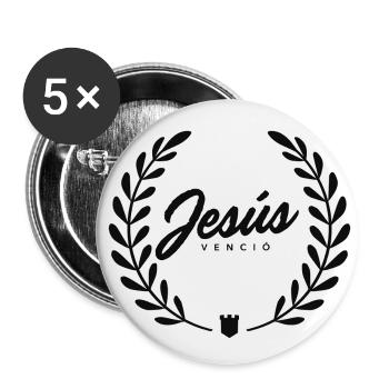 Schlagen - Buttons klein 25 mm (5er Pack) - Weiß - Vorne