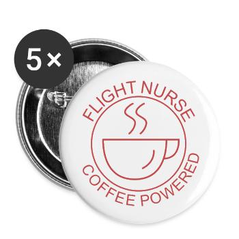 Infirmière de vol Café Sauvetage aérien propulsé - Lot de 5 petits badges (25 mm) - blanc - Devant