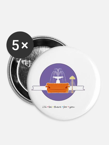 Freunde - Buttons klein 25 mm (5er Pack) - Weiß