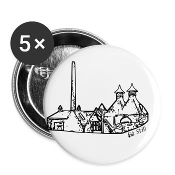 Distillerie - Pot Still Whisky Fashion - Buttons klein 25 mm (5er Pack) - Weiß - Vorne
