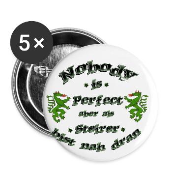 Styria - Buttons small 1''/25 mm (5-pack) - white - Front