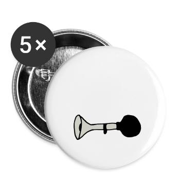 Mofa Hupe - Buttons klein 25 mm (5er Pack) - Weiß - Vorne