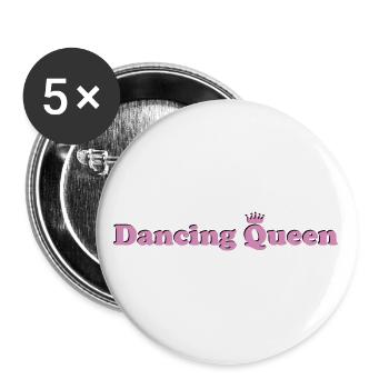 Phrase Dancing Queen pink Mamma Mia - Buttons small 1''/25 mm (5-pack) - white - Front