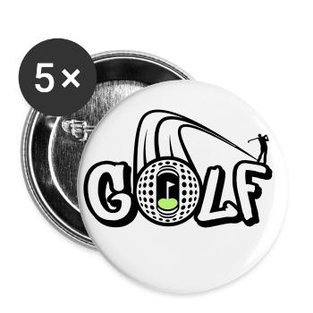 Golf Style - Buttons small 1''/25 mm (5-pack) - white - Front