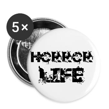 HORROR LIFE STYLE DARK EFFECT BLACK 2021 2022 - Buttons small 1''/25 mm (5-pack) - white - Front
