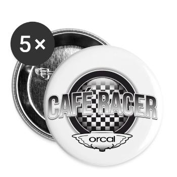 Kaffee Racer - Buttons klein 25 mm (5er Pack) - Weiß - Vorne