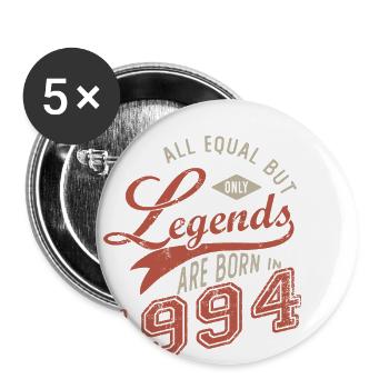Born 1994, 1994 Anniversary - Buttons small 1''/25 mm (5-pack) - white - Front