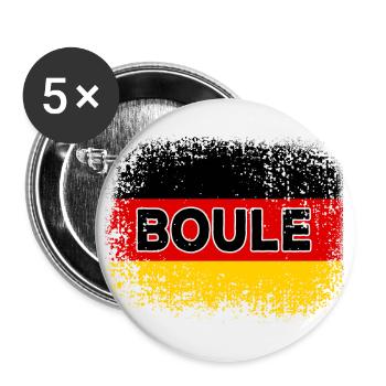 Boule Germany Flag Pétanque Player - Buttons small 1''/25 mm (5-pack) - white - Front