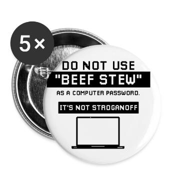 Conception de la cybersécurité pour les pirates informatiques et la cybersécurité - Lot de 5 petits badges (25 mm) - blanc - Devant