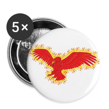 The 'Main' Reggie - Buttons small 1''/25 mm (5-pack) - white - Front