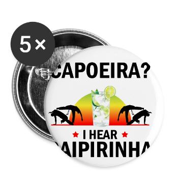 Capoeira Athletic pour la danse afro-brésilienne - Lot de 5 petits badges (25 mm) - blanc - Devant