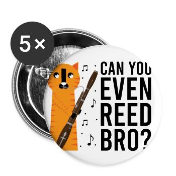 Orchestre et instrument à vent - Lot de 5 petits badges (25 mm) - blanc - Devant