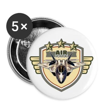 AIR FORCE - Buttons small 1''/25 mm (5-pack) - white - Front