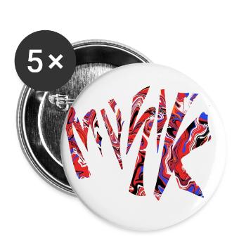 Music | Street Style Art - Buttons small 1''/25 mm (5-pack) - white - Front