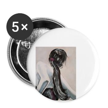 Sevillanisch - Buttons klein 25 mm (5er Pack) - Weiß - Vorne