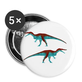 Baryonyx (klassisch) - Buttons klein 25 mm (5er Pack) - Weiß - Vorne
