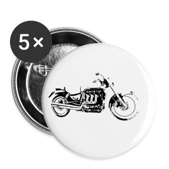 Motorcycle Rocket 3 Roadster Bike - Buttons small 1''/25 mm (5-pack) - white - Front