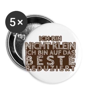 Ich Bin Nicht Klein - Buttons klein 25 mm (5er Pack) - Weiß - Vorne