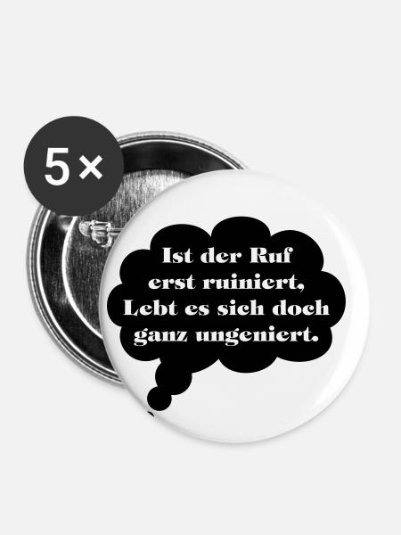 Once the call has been ruined, it lives on uninhibited - Buttons small 1''/25 mm (5-pack) - white