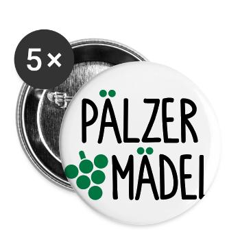Pälzer Mädel - Lot de 5 petits badges (25 mm) - blanc - Devant