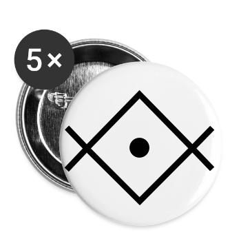 OM TAT SAT, Lichtarbeiter, Spirituelles Symbol - Buttons klein 25 mm (5er Pack) - Weiß - Vorne