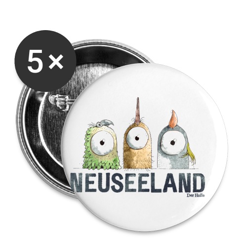 New Zealand - Buttons small 1''/25 mm (5-pack)
