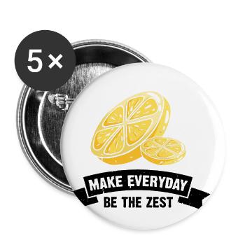 Lemon Design Lemonades Stand Boss Vente de citron - Lot de 5 petits badges (25 mm) - blanc - Devant