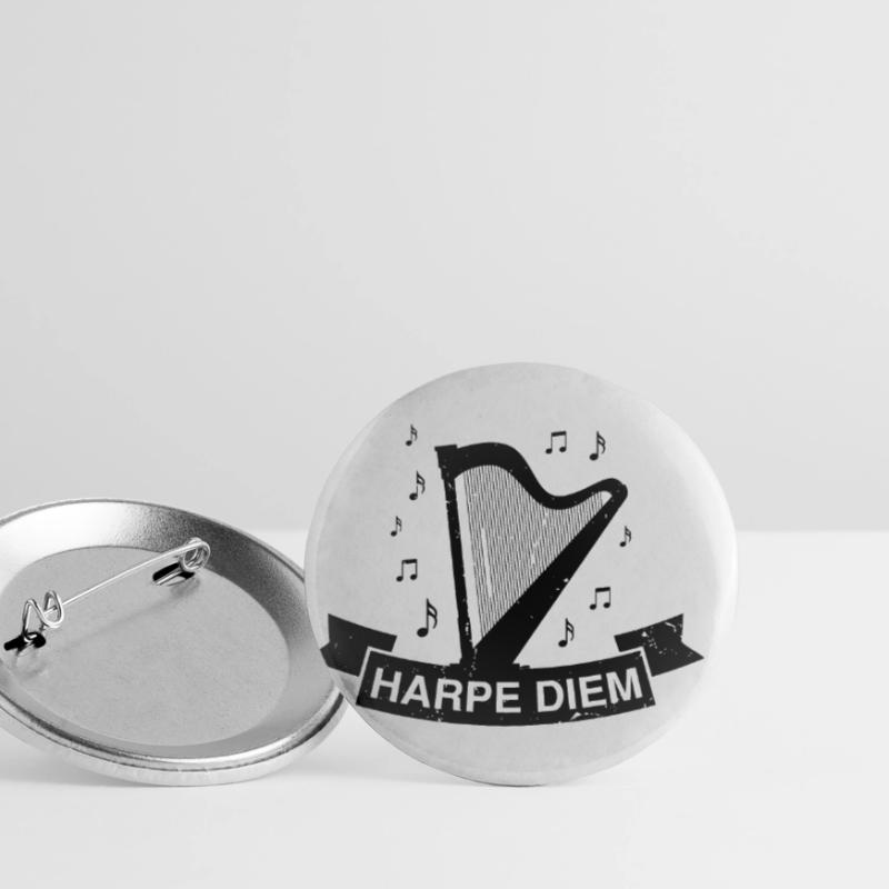 Conceptions de joueurs de harpe pour les conceptions de joueurs de harpe Lot de 5 petits badges (25 mm)
