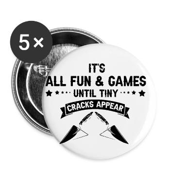 Concrete builder design for construction workers and construction site - Buttons small 1''/25 mm (5-pack) - white - Front
