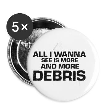 House demolition and house renovation - Buttons small 1''/25 mm (5-pack) - white - Front