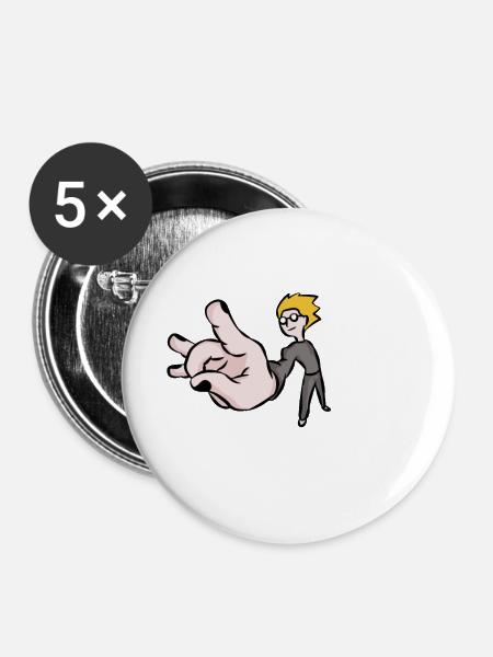 Figuren - Buttons klein 25 mm (5er Pack) - Weiß