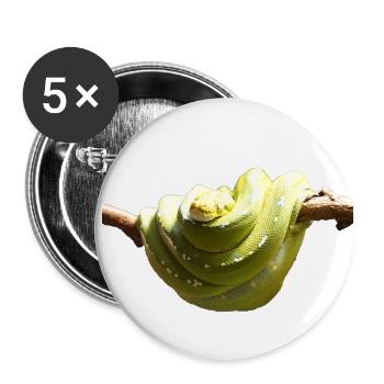 The tree pyton can grow up to four meters long - Buttons small 1''/25 mm (5-pack) - white - Front